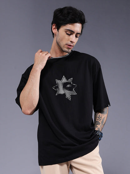 SHADOW RISE Men Printed Oversized T-Shirt  -  Kurvy Oversized T-Shirt