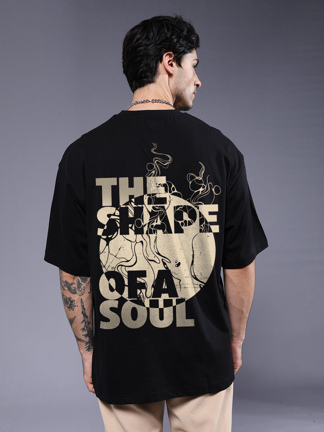 SHAPE OF SOUL Men Printed Oversized T-Shirt  -  Kurvy Oversized T-Shirt