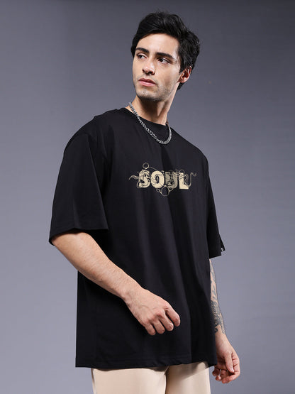 SHAPE OF SOUL Men Printed Oversized T-Shirt  -  Kurvy Oversized T-Shirt