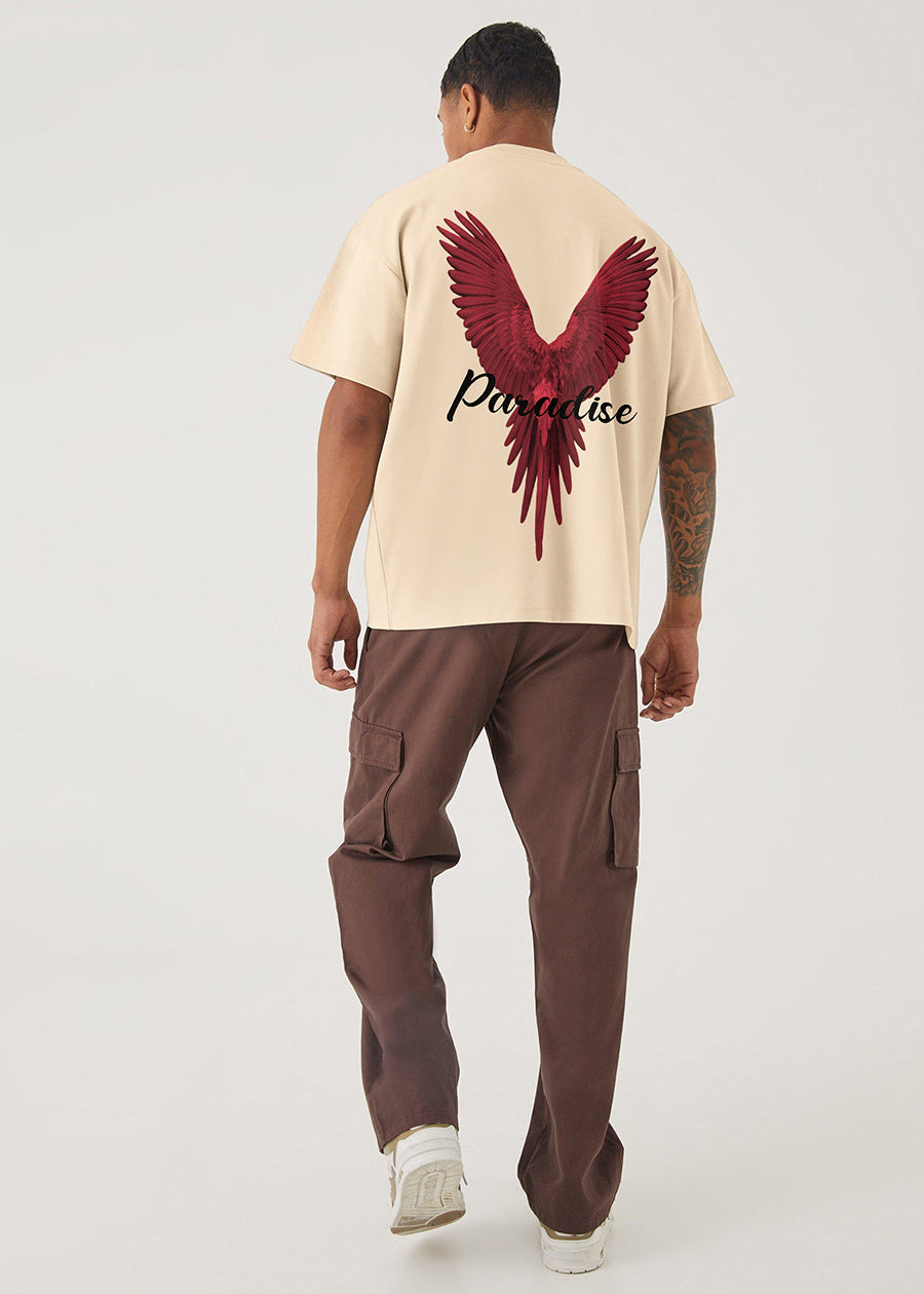 Paradise Men Oversized Printed T-Shirt  -  Kurvy Oversized T-Shirt