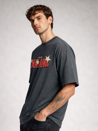 STAMP OF SOUND Men Printed Oversized T-Shirt  -  Kurvy Oversized T-Shirt