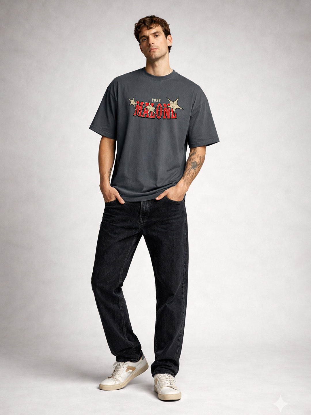 STAMP OF SOUND Men Printed Oversized T-Shirt  -  Kurvy Oversized T-Shirt
