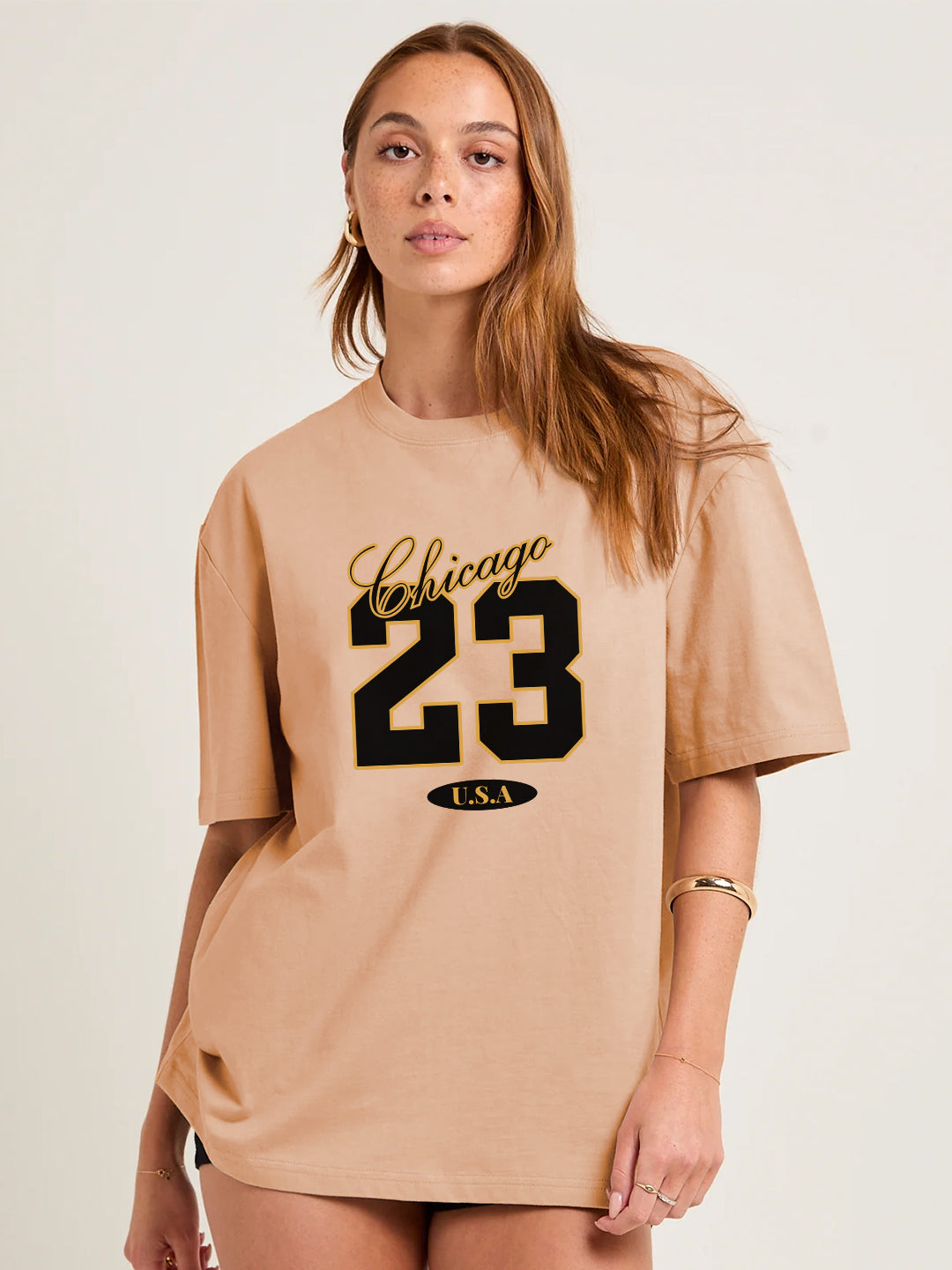 STATEPLAY 23 Women Graphic Oversized Printed T-Shirt  -  Kurvy Oversized T-Shirt
