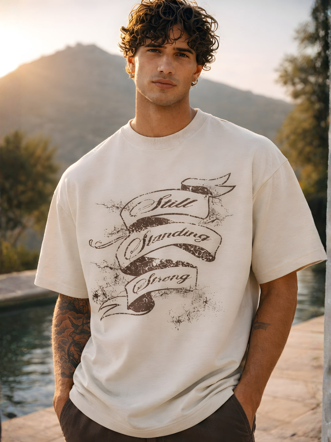 STILL STRONG Men Printed Oversized T-Shirt  -  Kurvy Oversized T-Shirt