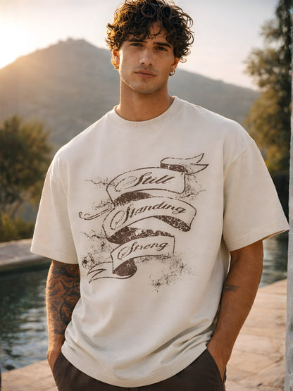 STILL STRONG Men Printed Oversized T-Shirt  -  Kurvy Oversized T-Shirt