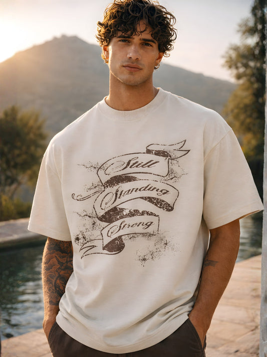 STILL STRONG Men Printed Oversized T-Shirt  -  Kurvy Oversized T-Shirt