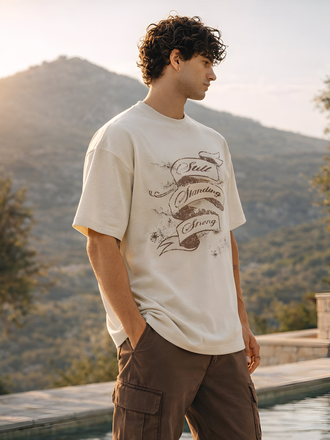STILL STRONG Men Printed Oversized T-Shirt  -  Kurvy Oversized T-Shirt
