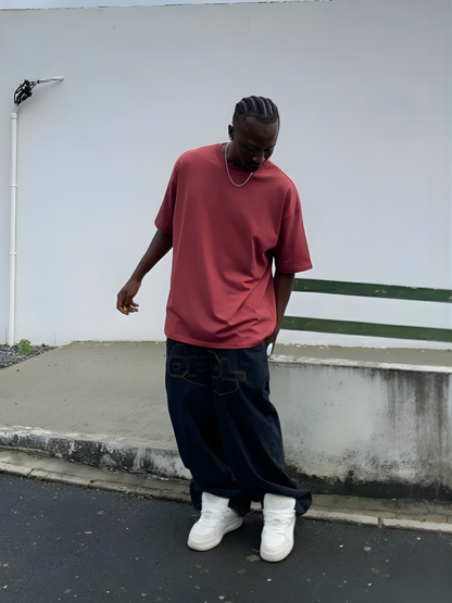 Solid Men Oversized T-Shirt - Mauve Taupe - Kurvy Oversized T-Shirt