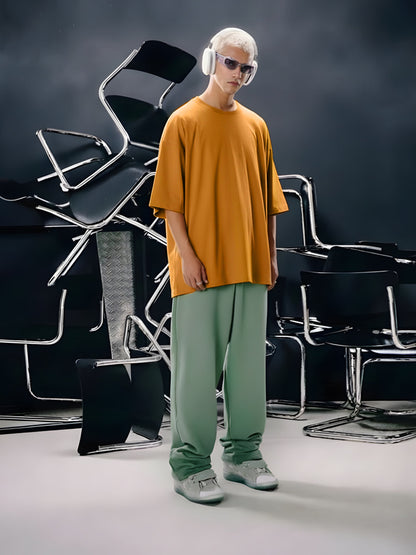 Solid Men Oversized T-Shirt - Rust - Kurvy Oversized T-Shirt