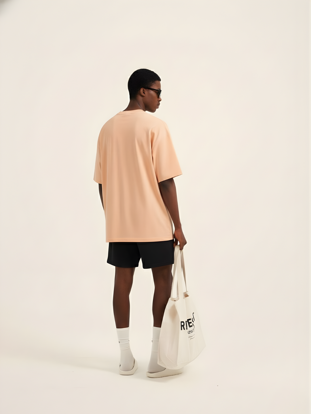 Solid Men Oversized T-Shirt - Salmon Pink - Kurvy Oversized T-Shirt