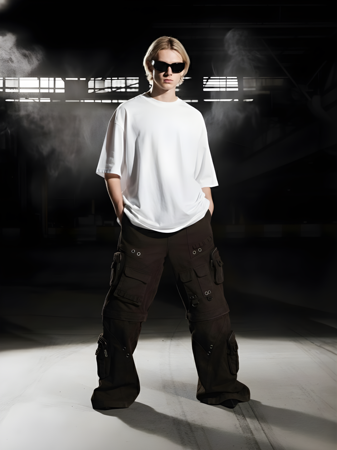 Solid Men Oversized T-Shirt - White - Kurvy Oversized T-Shirt
