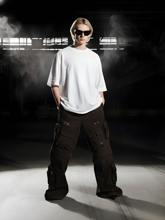 Solid Men Oversized T-Shirt - White - Kurvy Oversized T-Shirt