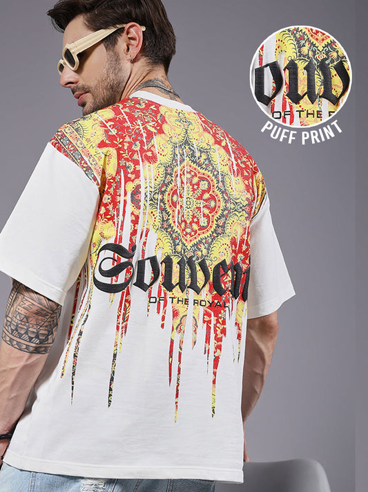Souvenir Puff Printed Men Oversized Terry T-Shirt - Kurvy