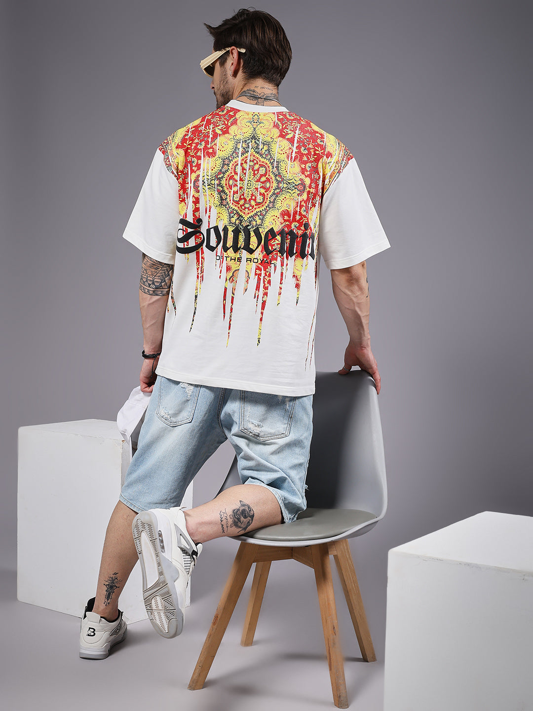 Souvenir Puff Printed Men Oversized Terry T-Shirt - Kurvy