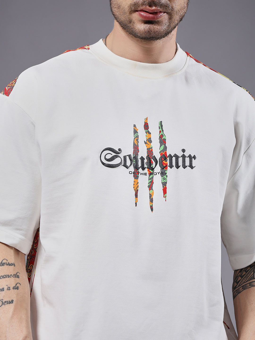 Souvenir Puff Printed Men Oversized Terry T-Shirt - Kurvy