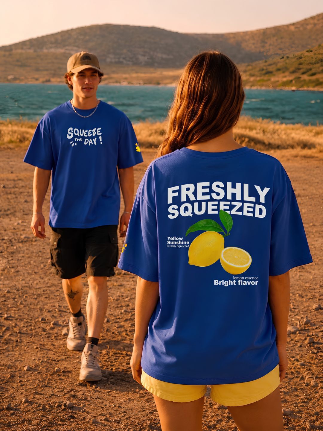 Squeezed Lemon Men Printed Oversized T-Shirt - Kurvy