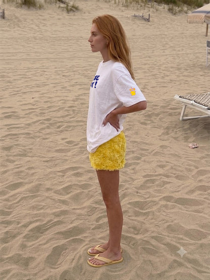 Squeezed Lemon Women Printed Oversized T-Shirt - Kurvy