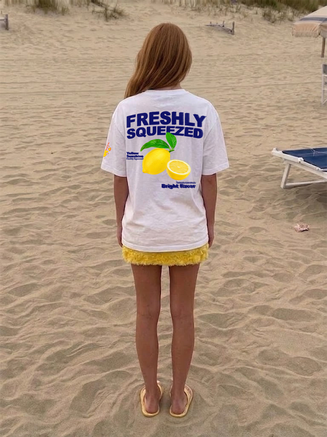 Squeezed Lemon Women Printed Oversized T-Shirt - Kurvy