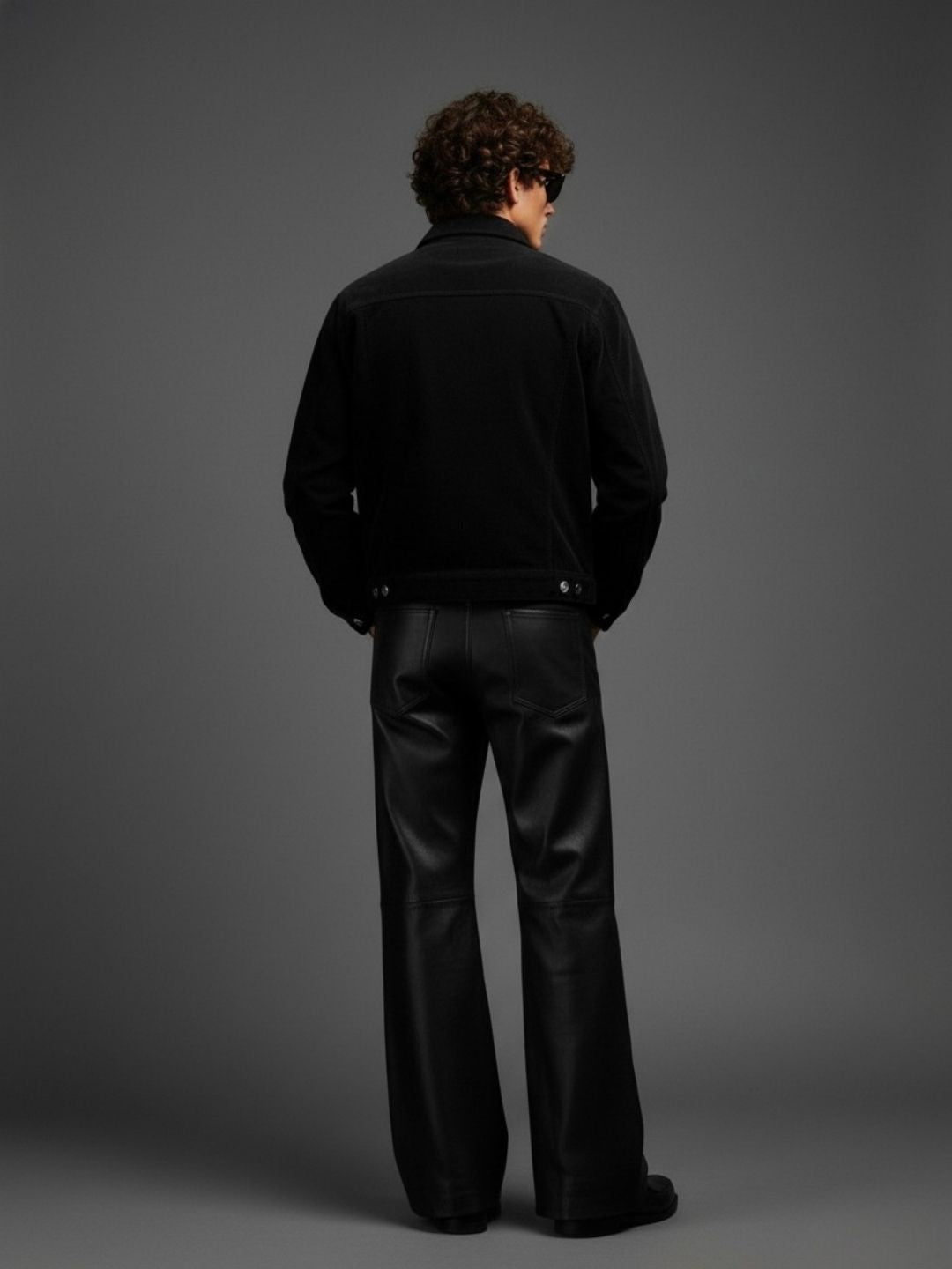 Teddy Lined Corduroy Jacket - Black - Kurvy