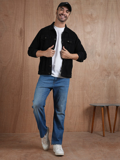 Teddy Lined Corduroy Jacket - Black - Kurvy