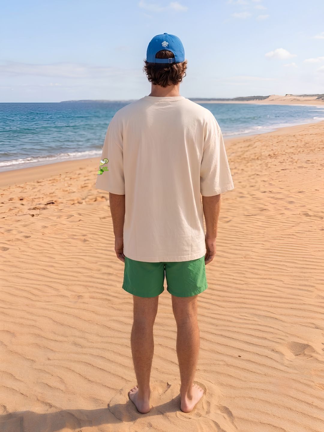 The Margarita Men Printed Oversized T-Shirt - Kurvy