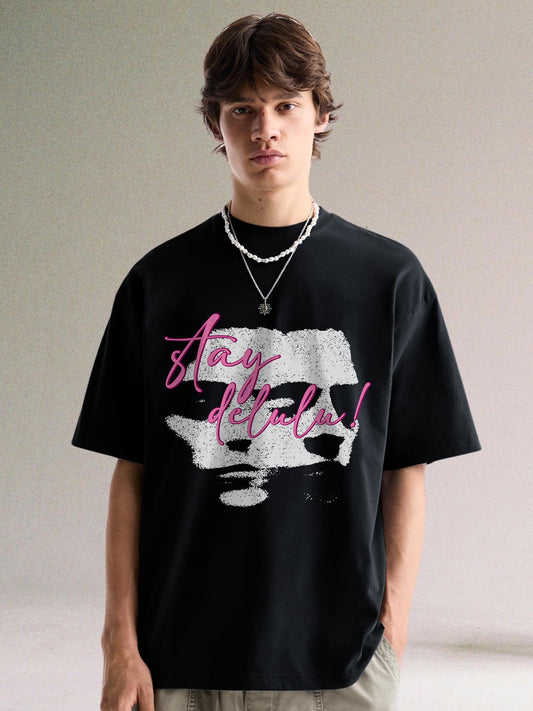 Unreal Men Printed Oversized T-Shirt - Kurvy