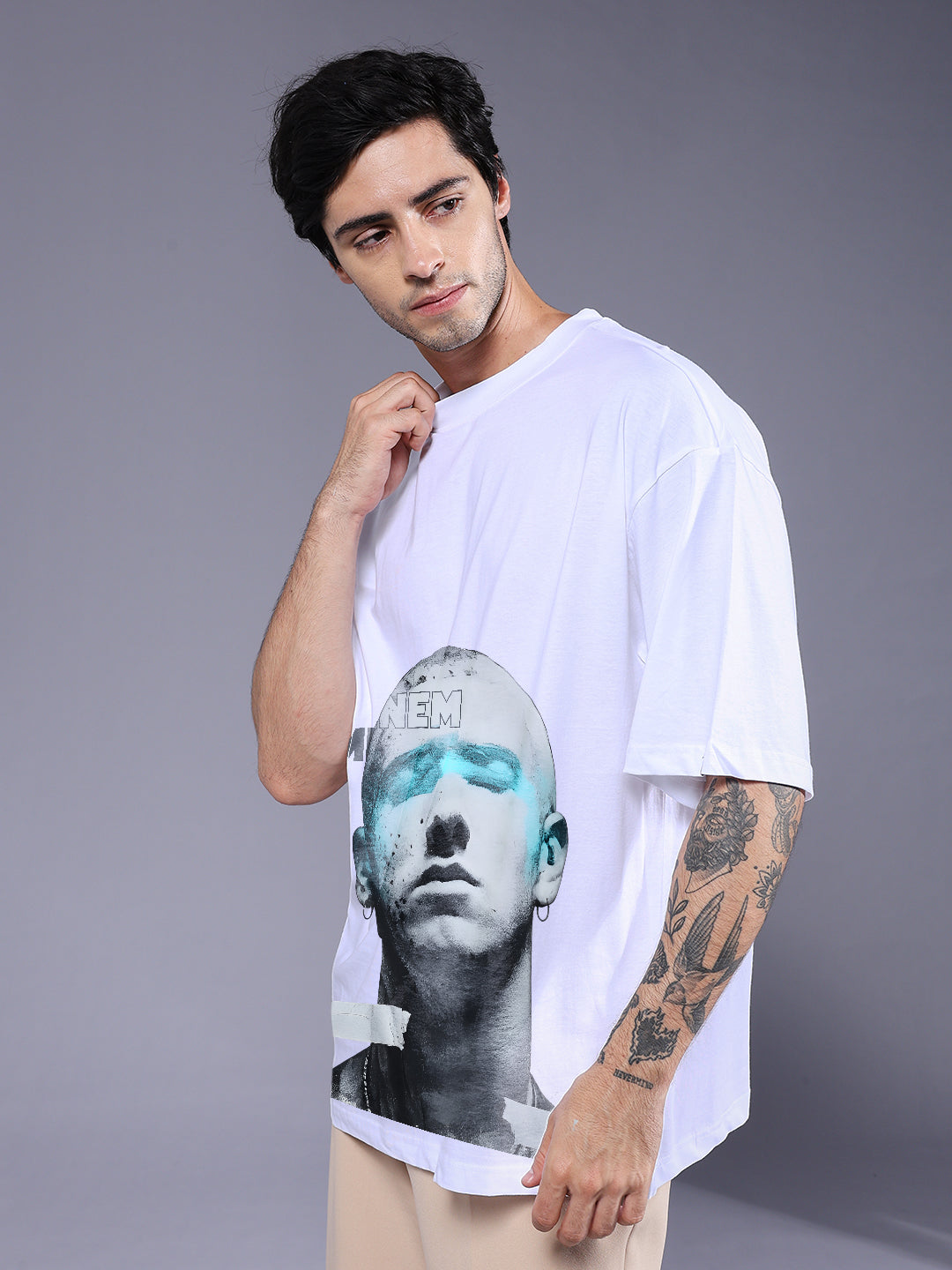 Urban Icon Men Printed Oversized T-Shirt - Kurvy
