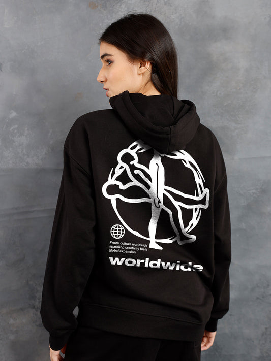 Worldwide Women Drop Shoulder Premium Terry Hoodie - Kurvy