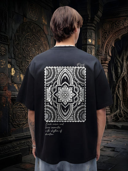 Divine Men Printed Oversized T-Shirt  -  Kurvy Oversized T-Shirt