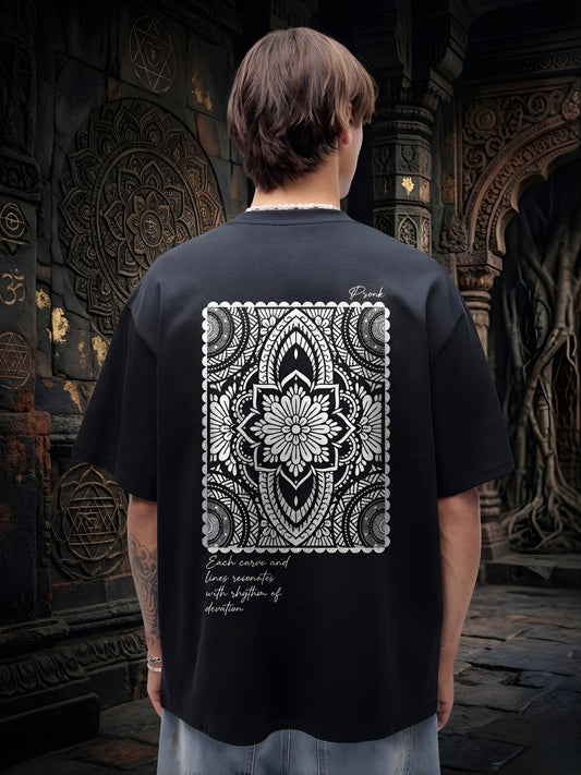 Divine Men Printed Oversized T-Shirt  -  Kurvy Oversized T-Shirt
