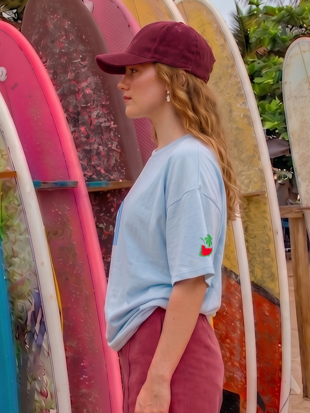 Dolce Vita Women Printed Oversized T-Shirt  -  Kurvy Oversized T-Shirt