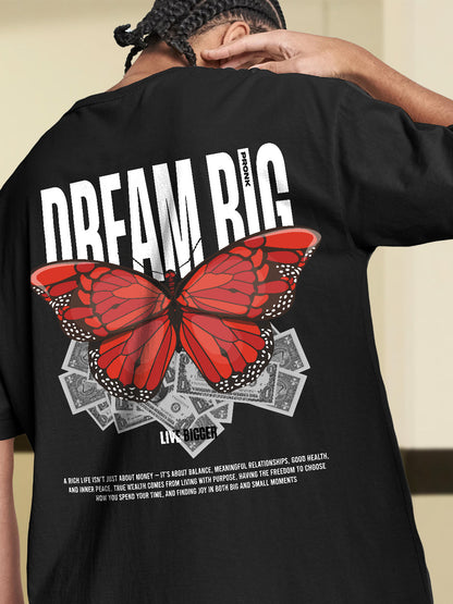 Dream Big Men Printed Oversized T-Shirt  -  Kurvy Oversized T-Shirt