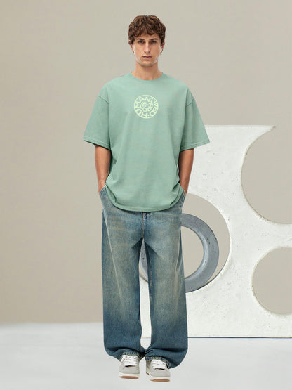 EVOLUTION CLUB Men Printed Oversized T-Shirt  -  Kurvy Oversized T-Shirt