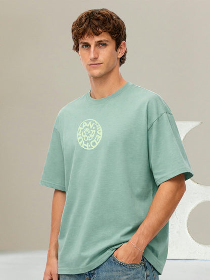 EVOLUTION CLUB Men Printed Oversized T-Shirt  -  Kurvy Oversized T-Shirt