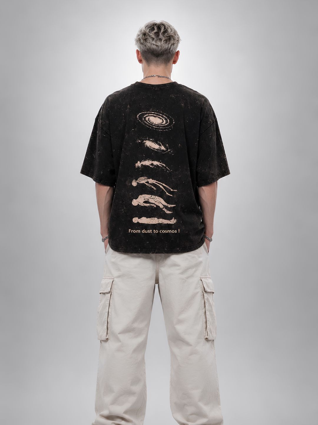 Evolve Men Retro Wash Printed Oversized T-Shirt  -  Kurvy Oversized T-Shirt