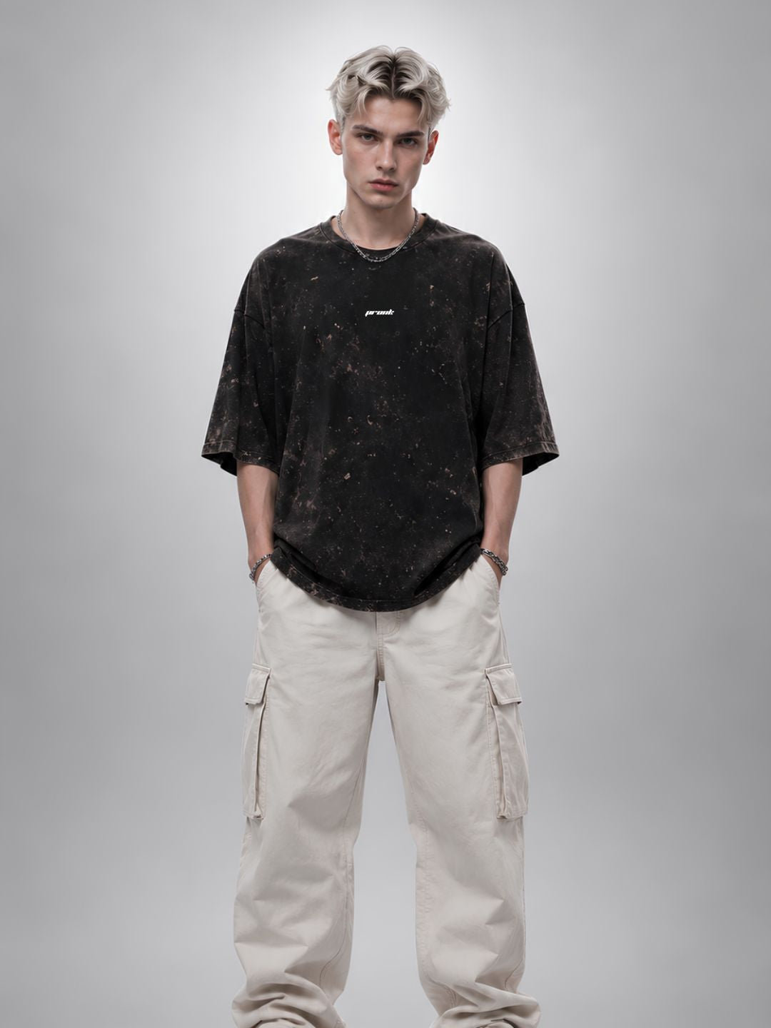 Evolve Men Retro Wash Printed Oversized T-Shirt  -  Kurvy Oversized T-Shirt