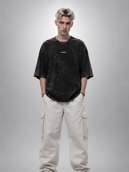Evolve Men Retro Wash Printed Oversized T-Shirt  -  Kurvy Oversized T-Shirt