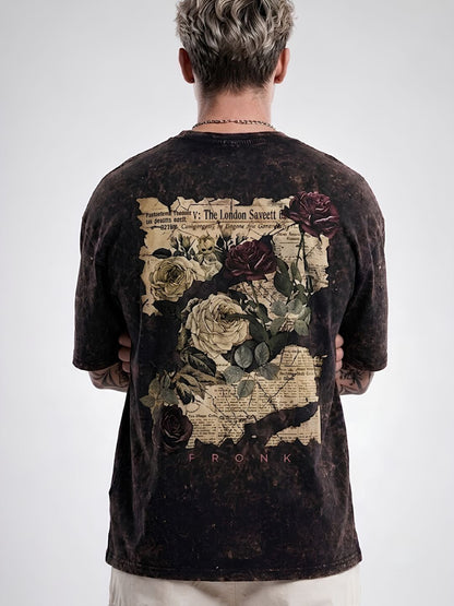 FADED DREAMS Men Retro Wash Oversized T-Shirt  -  Kurvy Oversized T-Shirt