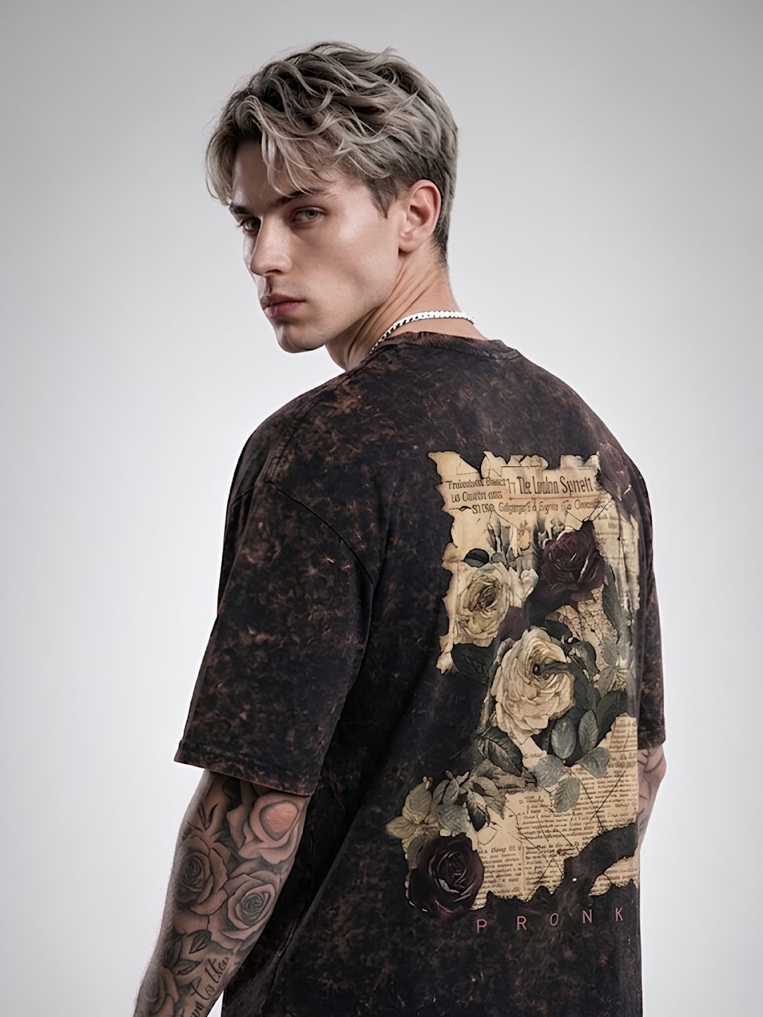 FADED DREAMS Men Retro Wash Oversized T-Shirt  -  Kurvy Oversized T-Shirt