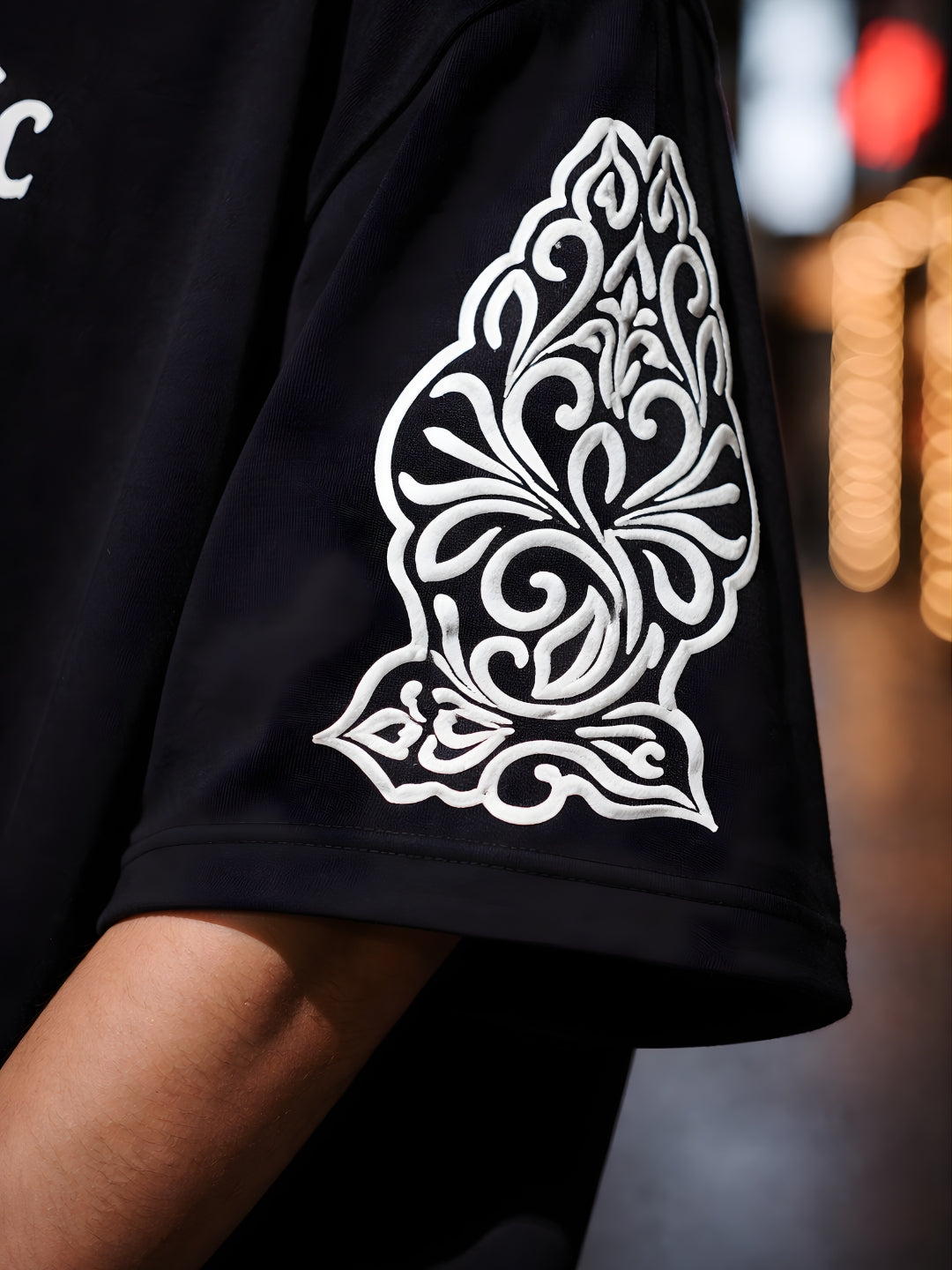 Far From Basic Puff Printed Men Premium Oversized T-Shirt  -  Kurvy Oversized T-Shirt