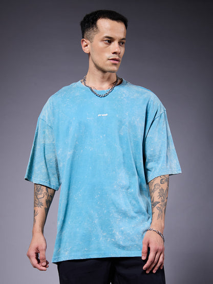 INDIE ROCK Men Retro Wash Oversized T-Shirt  -  Kurvy Oversized T-Shirt