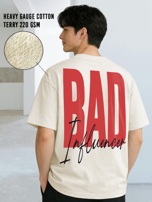 INFLUENCE GAME Men Terry Printed Oversized T-Shirt  -  Kurvy Oversized T-Shirt