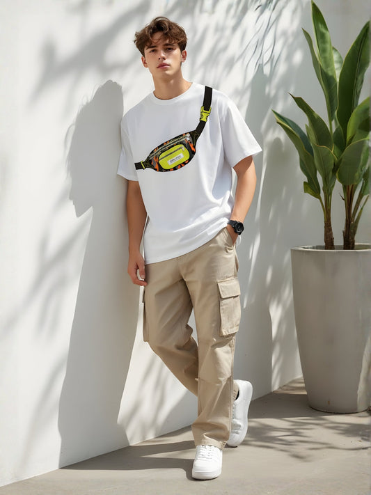 KURVY BAG Men Printed Oversized T-Shirt  -  Kurvy Oversized T-Shirt