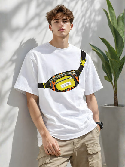 KURVY BAG Men Printed Oversized T-Shirt  -  Kurvy Oversized T-Shirt