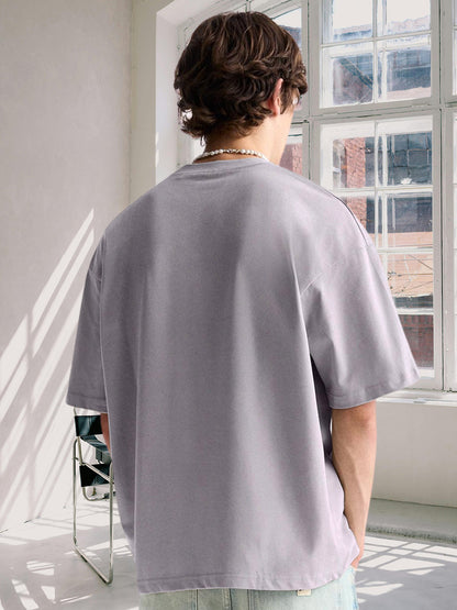 Kurvy Authentic Men Oversized T-Shirt - Ash Grey  -  Kurvy Oversized T-Shirt