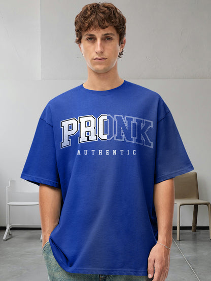 Kurvy Authentic Men Oversized T-Shirt - Blue  -  Kurvy Oversized T-Shirt