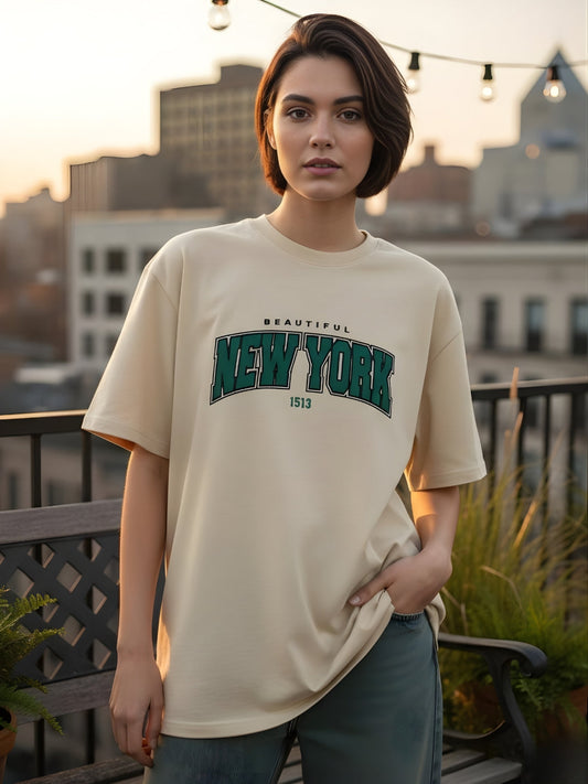 Beautiful New York Women Oversized T-Shirt - Kurvy