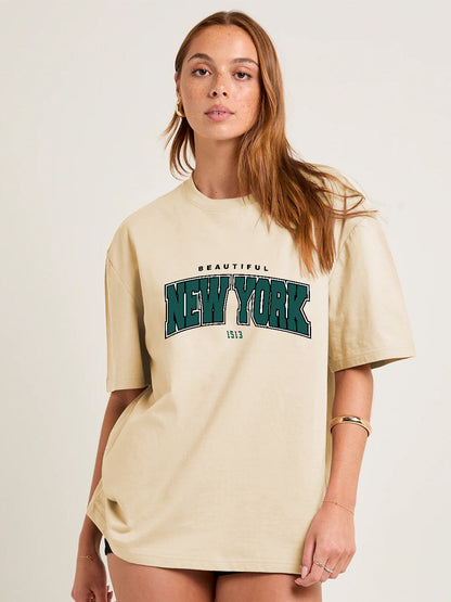 Beautiful New York Women Oversized T-Shirt - Kurvy