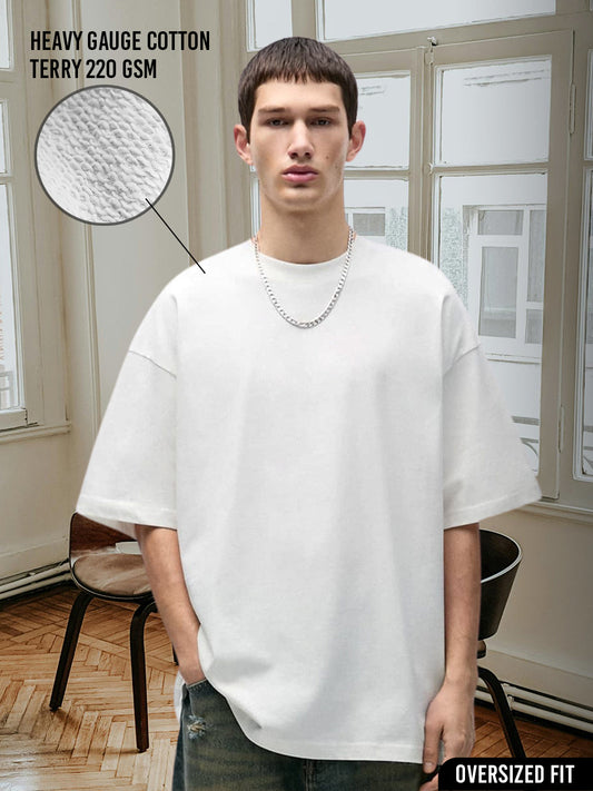 Kurvy Solid Men Premium Oversized Terry T-shirt (3)  -  Kurvy Oversized T-Shirt