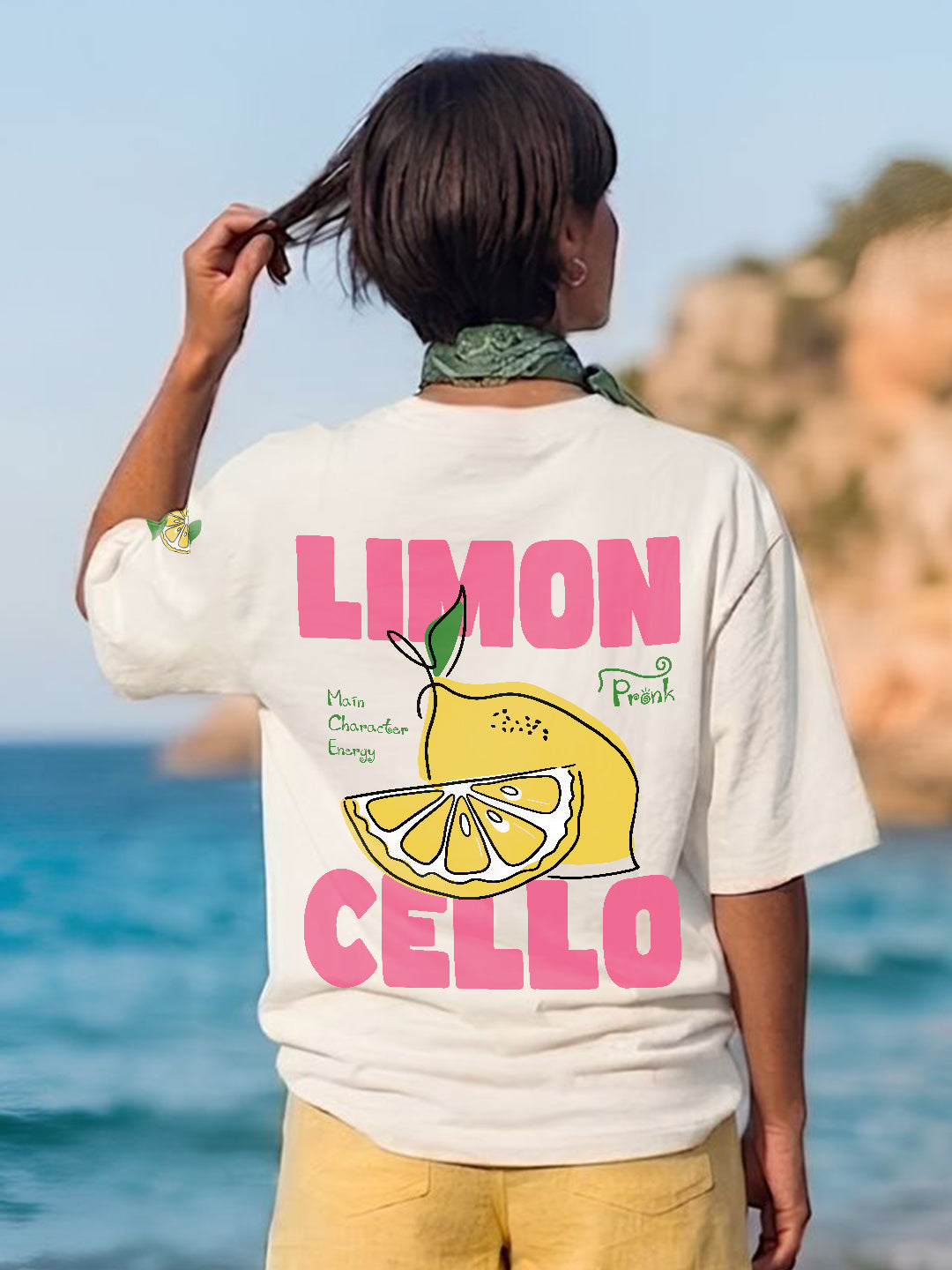 Limon Cello Women Printed Oversized T-Shirt  -  Kurvy Oversized T-Shirt